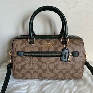 Coach Rowan Satchel Signature Canvas Amazon Green‎ Crossbody Bag 83607 NEW